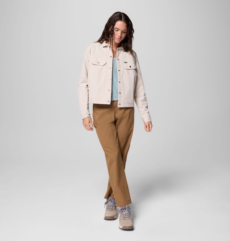 Women's Blue Point Creek Short Corduroy Shirt Jacket, Color: Dark Stone, image 2