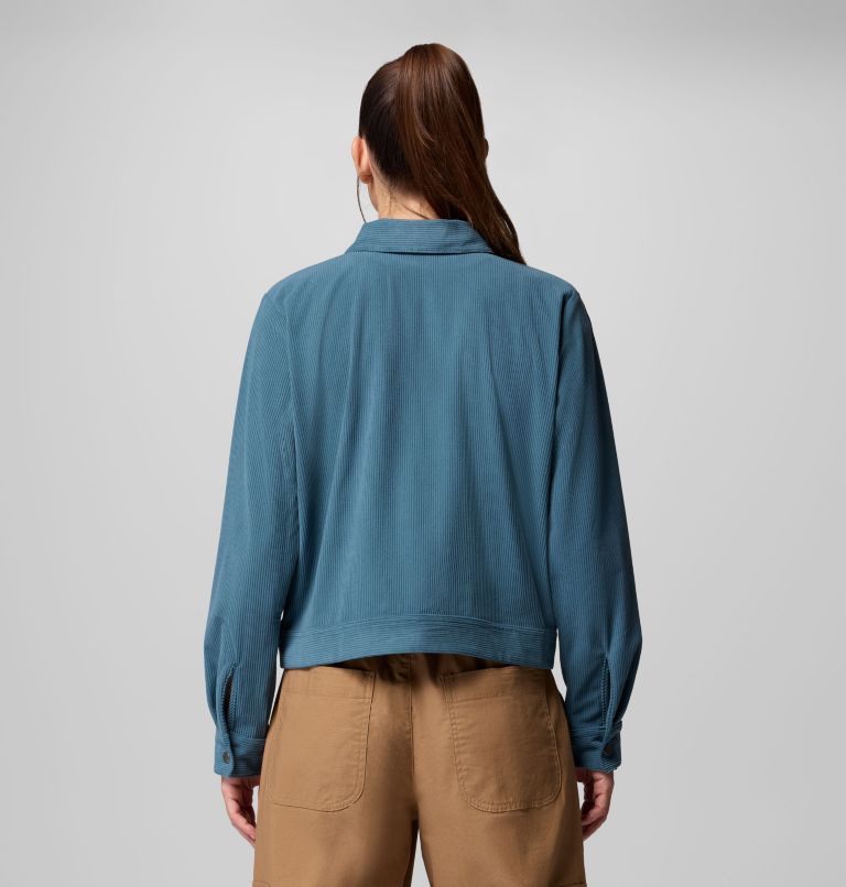 Women's Blue Point Creek Short Corduroy Shirt Jacket, Color: Everblue, image 3