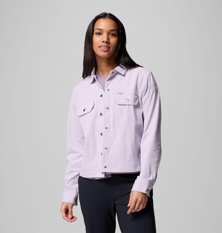 Women's Blue Point Creek Short Corduroy Shirt Jacket, Color: Lavender Pearl, image 1