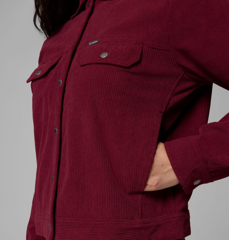 Women's Blue Point Creek Short Corduroy Shirt Jacket, Color: Rich Wine, image 8