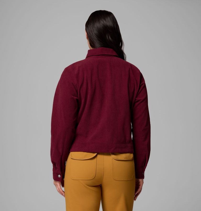 Women's Blue Point Creek Short Corduroy Shirt Jacket, Color: Rich Wine, image 3