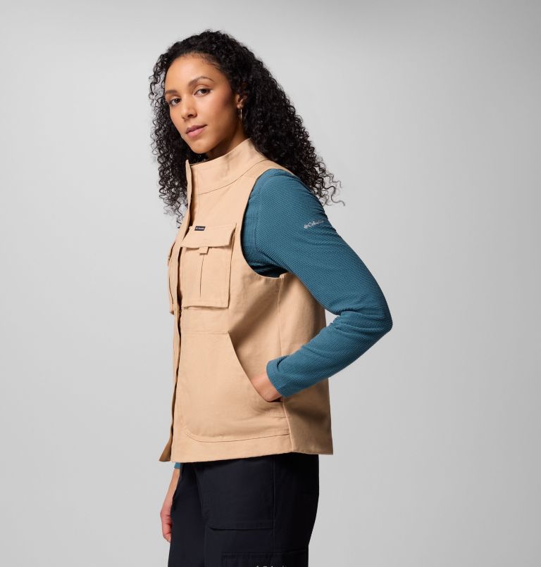 Women's Brea Falls Vest, Color: Canoe, image 4