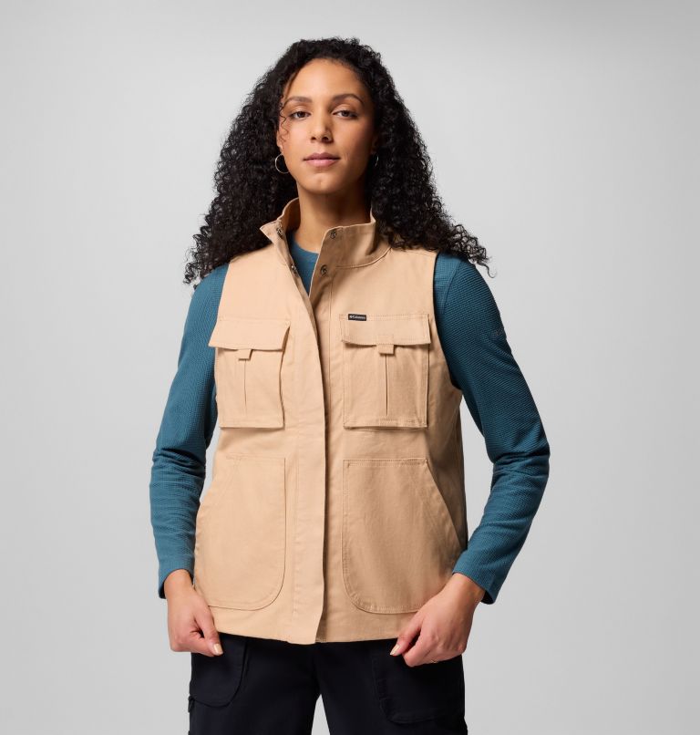 Women's Brea Falls Vest, Color: Canoe, image 7
