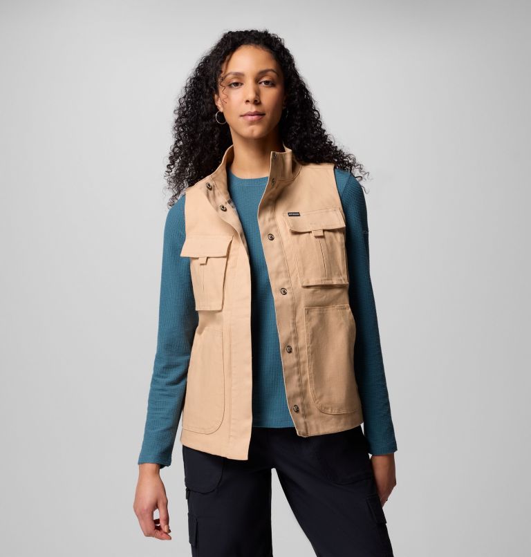 Women's Brea Falls Vest, Color: Canoe, image 1