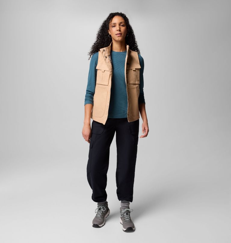 Women's Brea Falls Vest, Color: Canoe, image 2