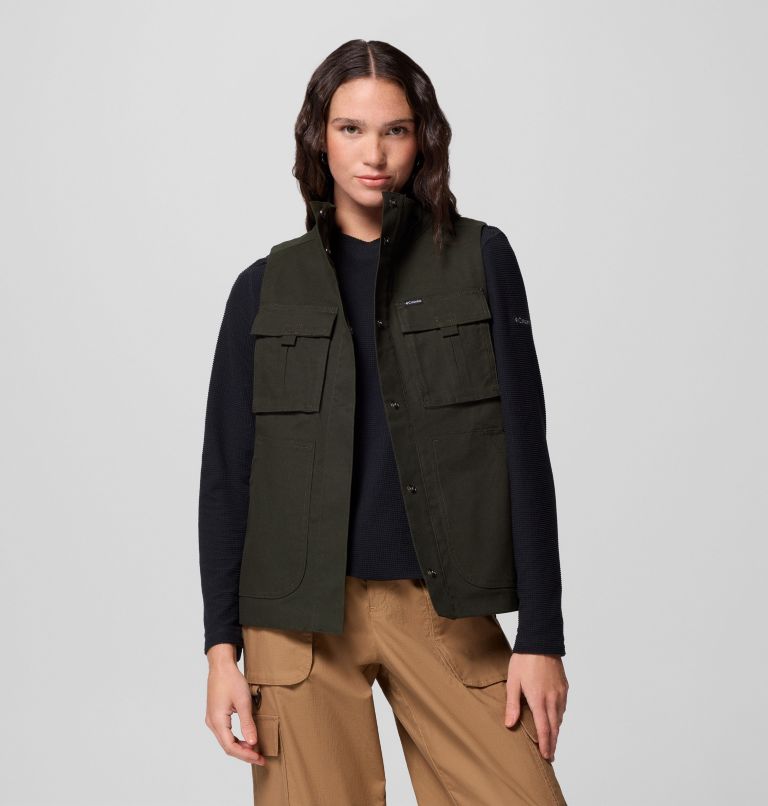 Women's Brea Falls Vest, Color: Greenscape, image 5