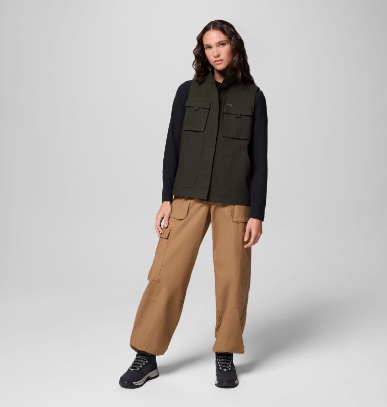 Women's Brea Falls Vest, Color: Greenscape, image 2