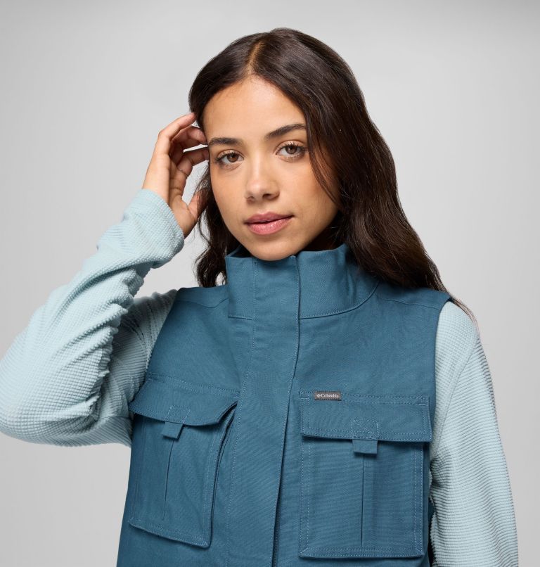 Women's Brea Falls Vest, Color: Everblue, image 6