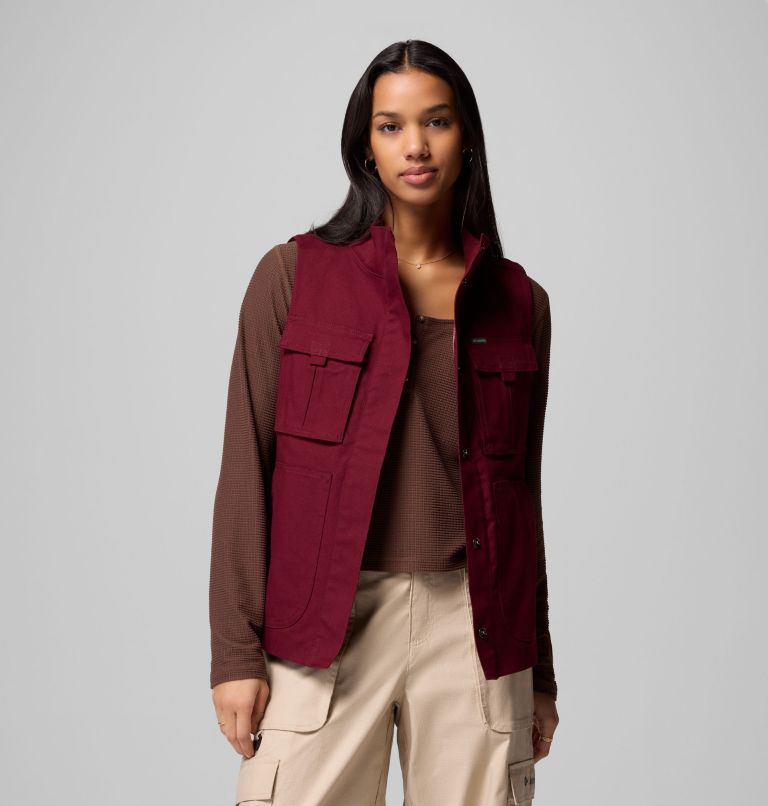 Women's Brea Falls Vest, Color: Rich Wine, image 5