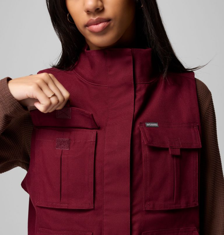 Women's Brea Falls Vest, Color: Rich Wine, image 8