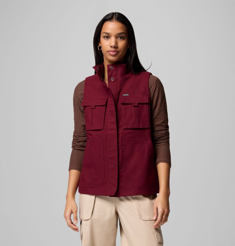 Women's Brea Falls Vest, Color: Rich Wine, image 1