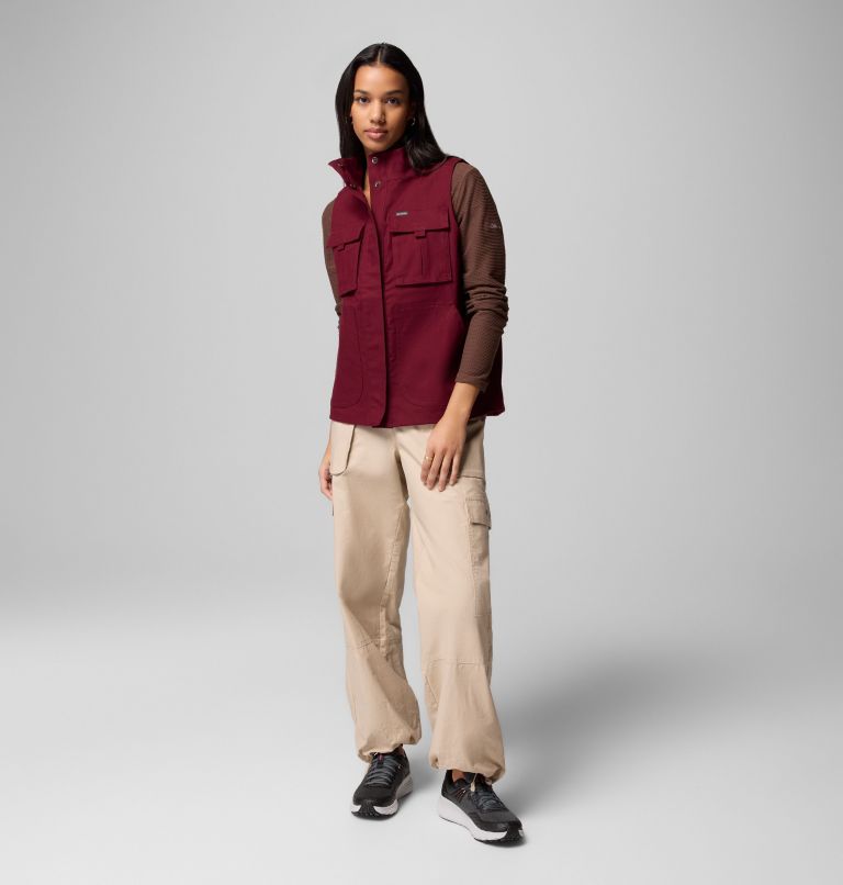 Women's Brea Falls Vest, Color: Rich Wine, image 2