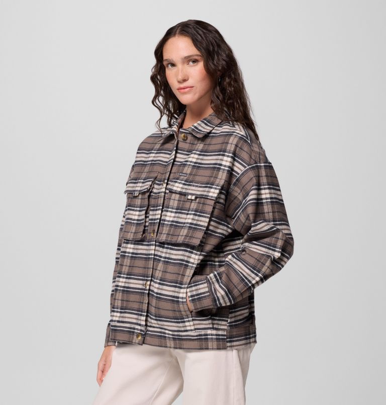 Women's Wildest Venture Shirt Jacket, Color: Iron Block Tartan, image 4