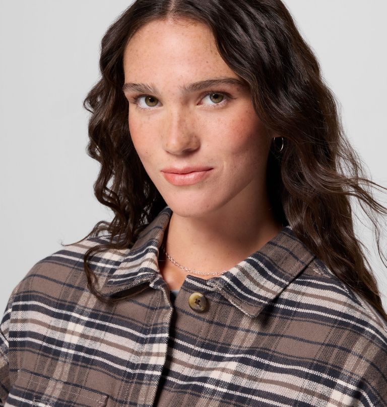 Women's Wildest Venture Shirt Jacket, Color: Iron Block Tartan, image 6