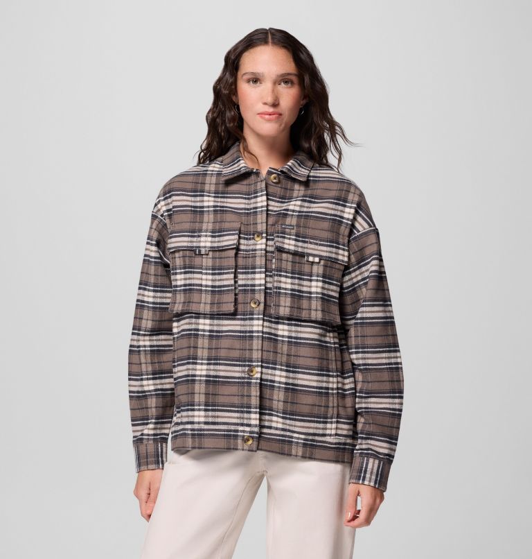 Women's Wildest Venture Shirt Jacket, Color: Iron Block Tartan, image 1