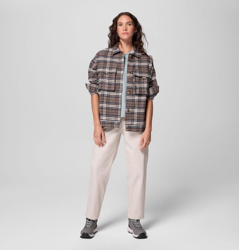 Women's Wildest Venture Shirt Jacket, Color: Iron Block Tartan, image 2