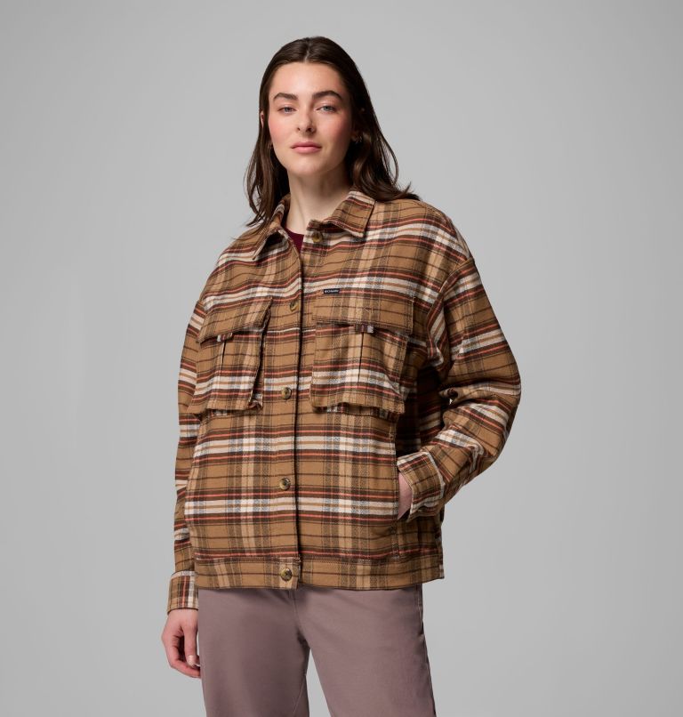 Women's Wildest Venture Shirt Jacket, Color: Delta Block Tartan, image 7