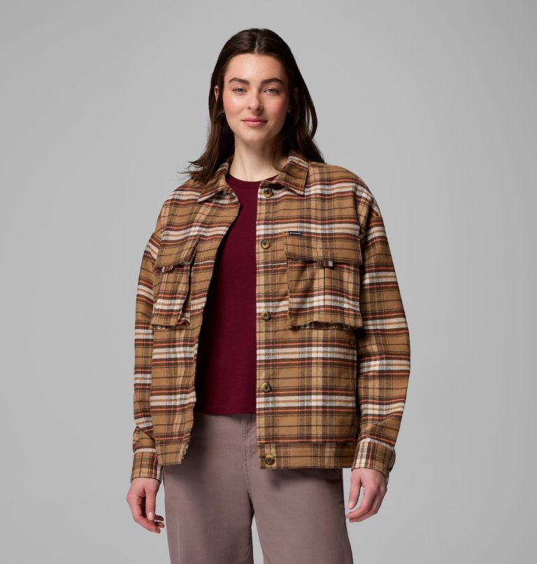 Women's Wildest Venture Shirt Jacket, Color: Delta Block Tartan, image 1