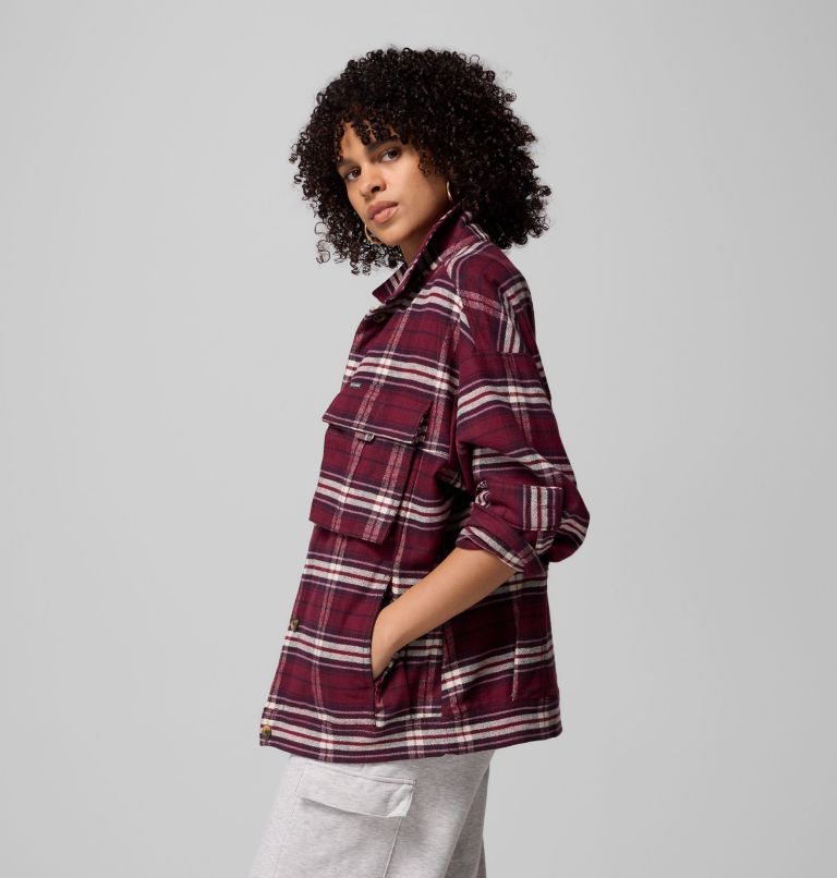 Veste-chemise Wildest Venture pour femme, Color: Rich Wine Block Tartan, image 4