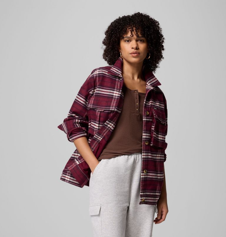 Veste-chemise Wildest Venture pour femme, Color: Rich Wine Block Tartan, image 5