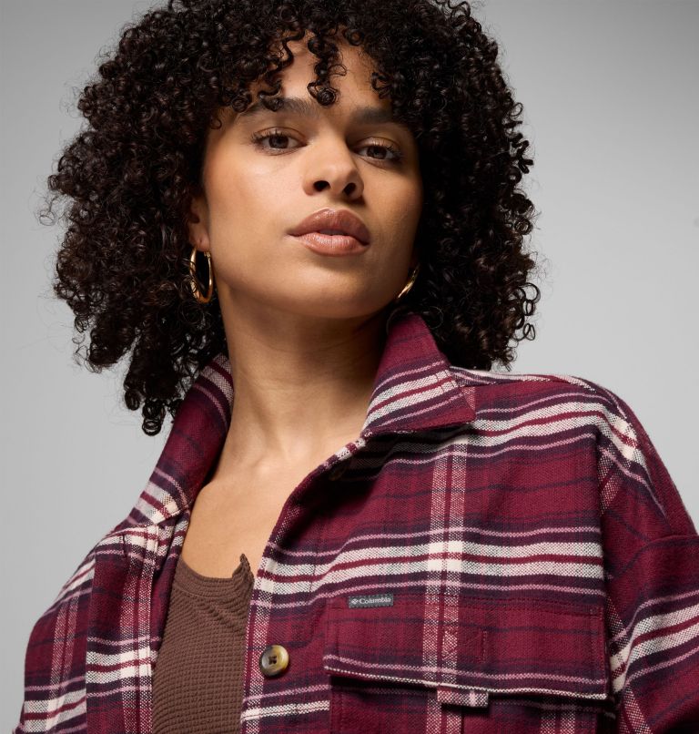 Veste-chemise Wildest Venture pour femme, Color: Rich Wine Block Tartan, image 6
