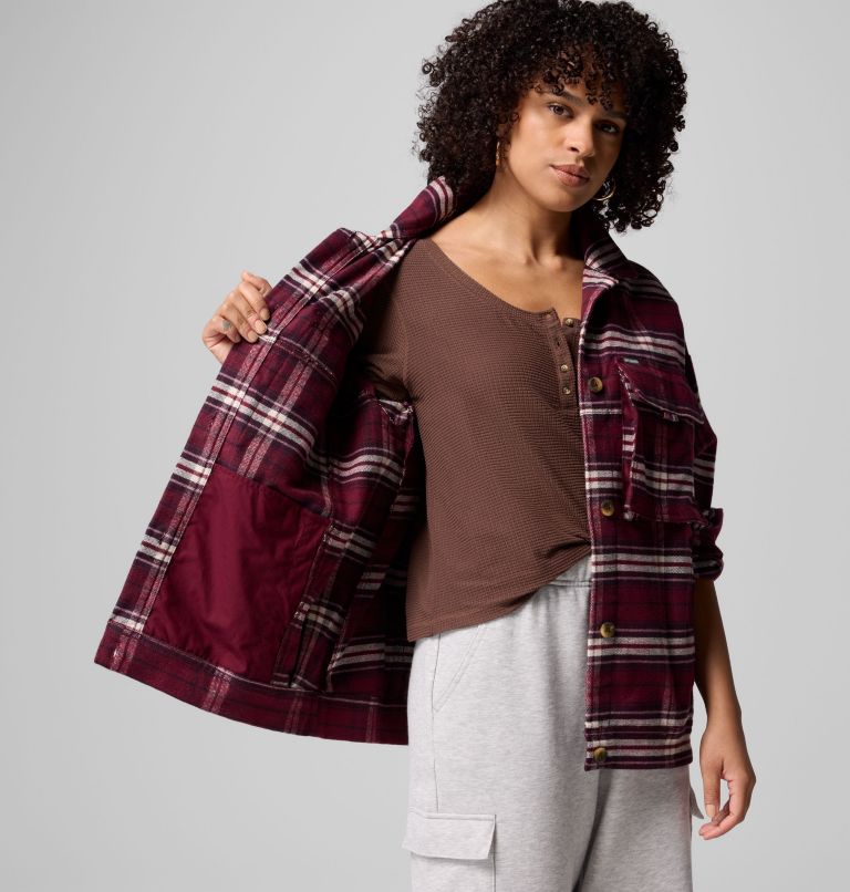 Veste-chemise Wildest Venture pour femme, Color: Rich Wine Block Tartan, image 7