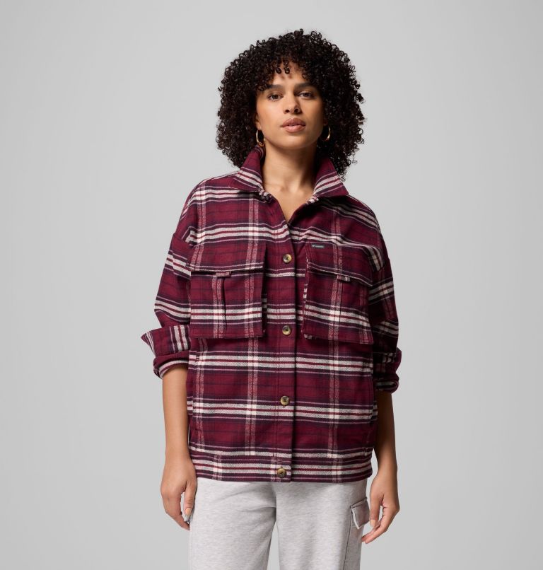 Veste-chemise Wildest Venture pour femme, Color: Rich Wine Block Tartan, image 1