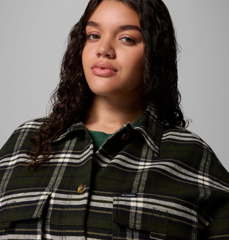 Women's Wildest Venture Shirt Jacket - Plus Size, Color: Greenscape Block Tartan, image 6