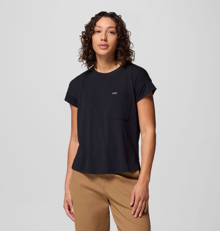 Women's Daniela Falls Short Sleeve Shirt, Color: Black, image 1