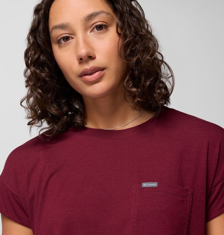 Women's Daniela Falls Short Sleeve Shirt, Color: Rich Wine, image 5