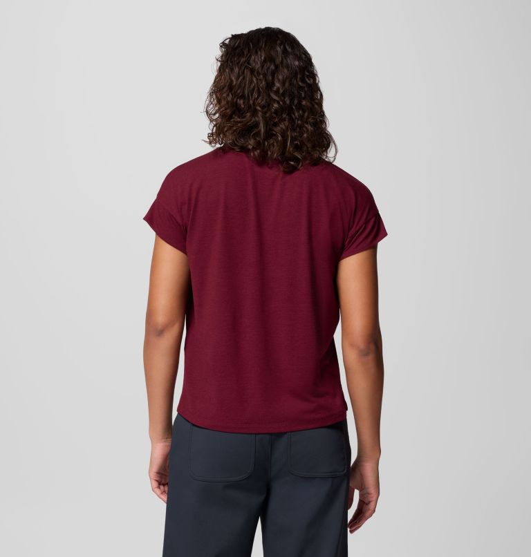Women's Daniela Falls Short Sleeve Shirt, Color: Rich Wine, image 3