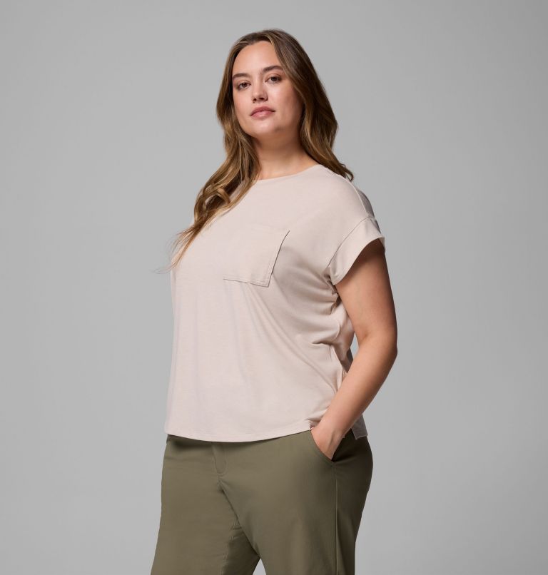 Women's Daniela Falls Short Sleeve Shirt - Plus Size, Color: Dark Stone, image 4