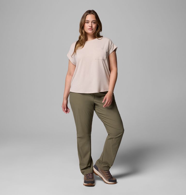 Women's Daniela Falls Short Sleeve Shirt - Plus Size, Color: Dark Stone, image 2