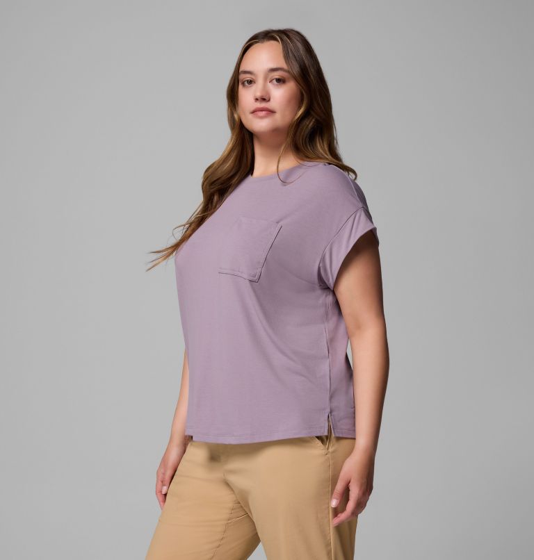 Women's Daniela Falls Short Sleeve Shirt - Plus Size, Color: Shale Purple, image 4