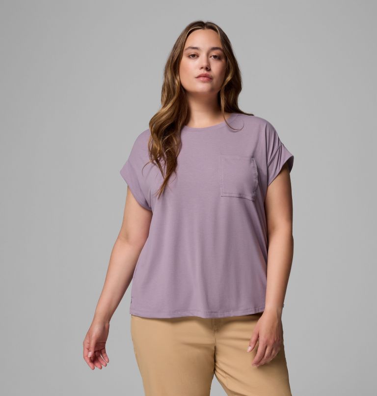 Women's Daniela Falls Short Sleeve Shirt - Plus Size, Color: Shale Purple, image 1