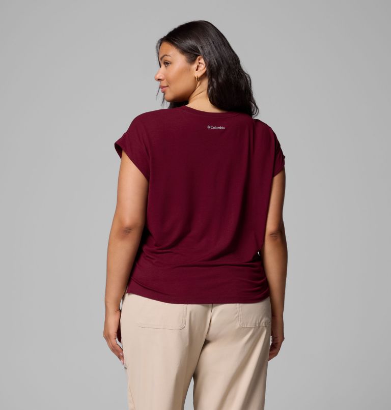 Women's Daniela Falls Short Sleeve Shirt - Plus Size, Color: Rich Wine, image 3