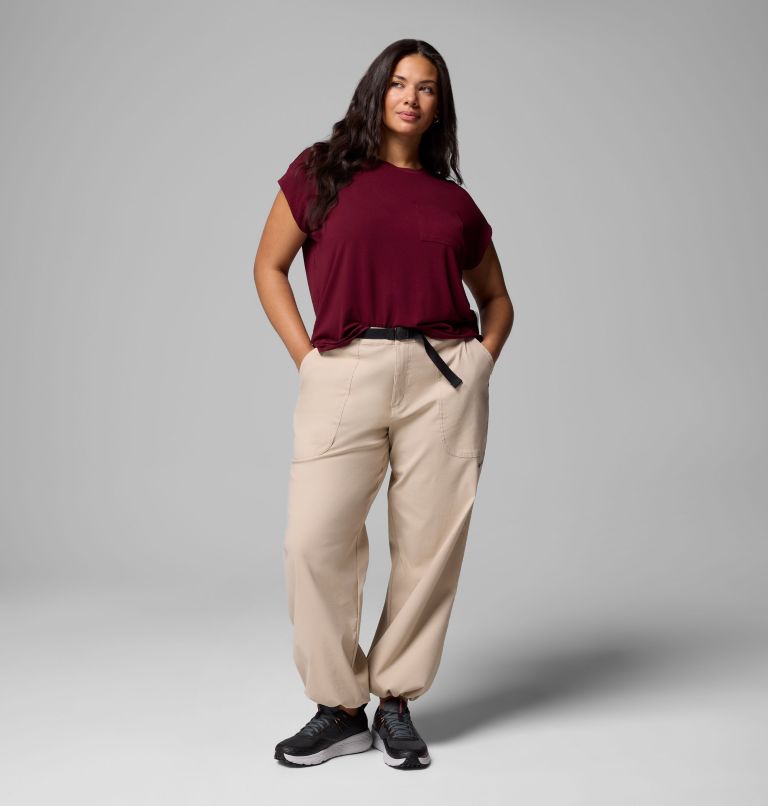 Women's Daniela Falls Short Sleeve Shirt - Plus Size, Color: Rich Wine, image 2