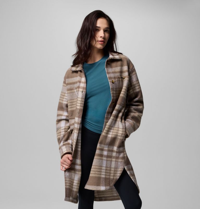 Wildest Venture Long Fleece Coat | 254 | XL, Color: Iron Vagabond Plaid, image 6
