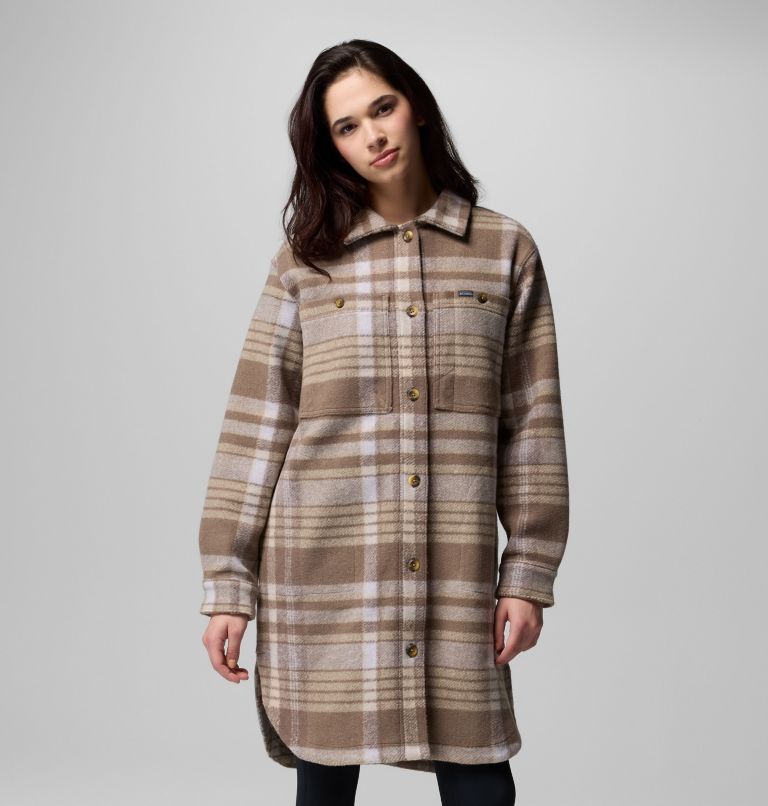 Wildest Venture Long Fleece Coat | 254 | XL, Color: Iron Vagabond Plaid, image 7