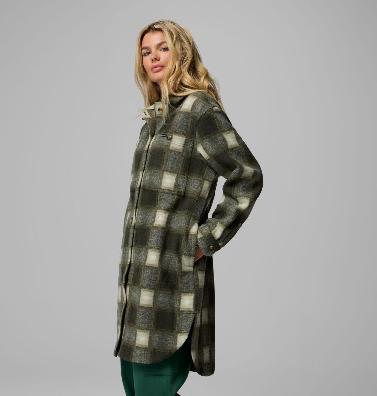 Wildest Venture Long Fleece Coat | 366 | XL, Color: Greenscape Blurred Ombre, image 4