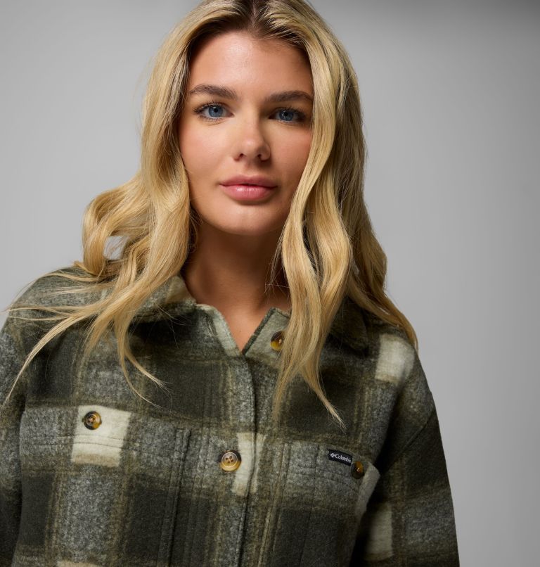 Wildest Venture Long Fleece Coat | 366 | XL, Color: Greenscape Blurred Ombre, image 5