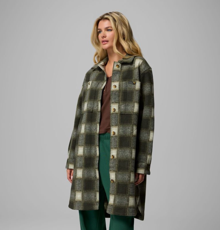 Wildest Venture Long Fleece Coat | 366 | XL, Color: Greenscape Blurred Ombre, image 6