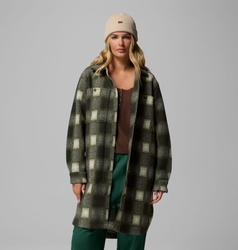 Wildest Venture Long Fleece Coat | 366 | XL, Color: Greenscape Blurred Ombre, image 7