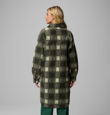 Abrigo sherpa largo Wildest Venture para mujer, Color: Greenscape Blurred Ombre, image 7