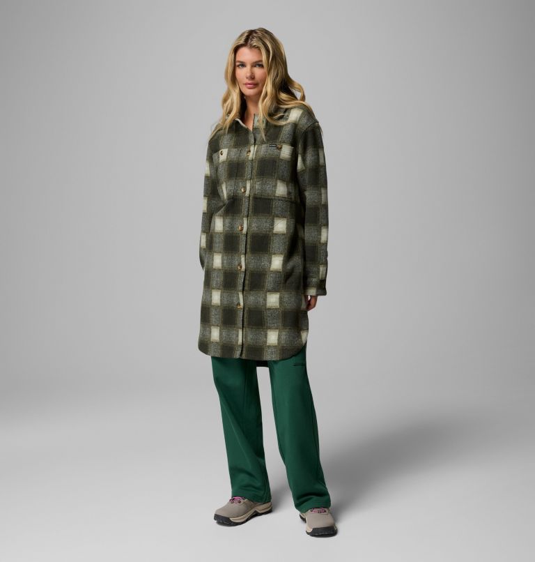 Wildest Venture Long Fleece Coat | 366 | XL, Color: Greenscape Blurred Ombre, image 1