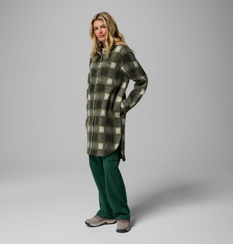 Wildest Venture Long Fleece Coat | 366 | XL, Color: Greenscape Blurred Ombre, image 2