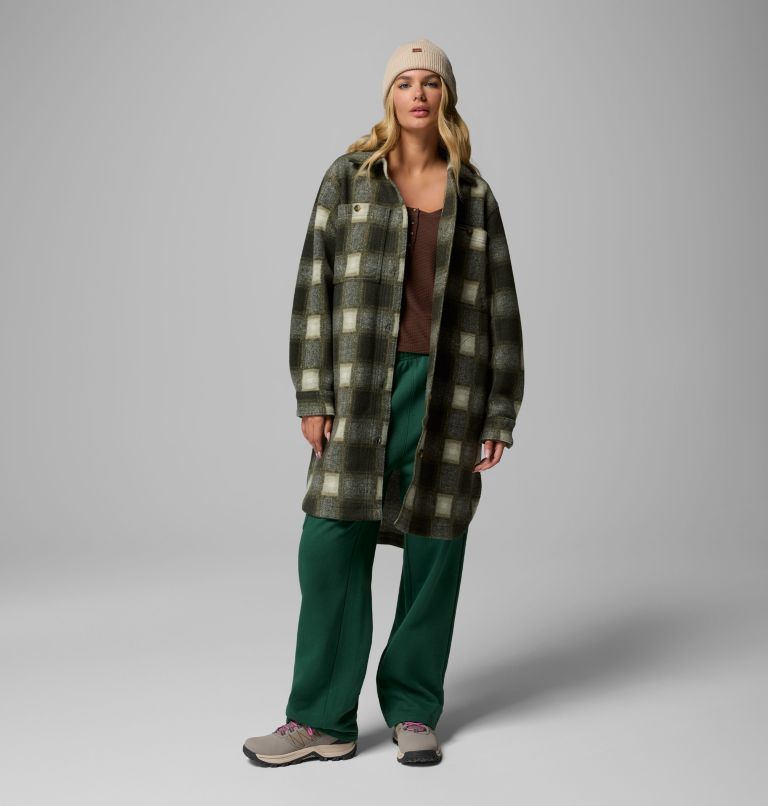 Wildest Venture Long Fleece Coat | 366 | XL, Color: Greenscape Blurred Ombre, image 8