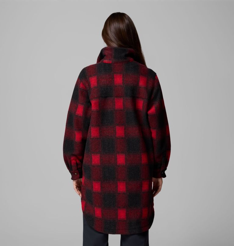 Wildest Venture Long Fleece Coat | 613 | L, Color: Mountain Red Blurred Ombre, image 3