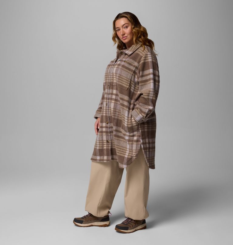 Wildest Venture Long Fleece Coat | 254 | 2X, Color: Iron Vagabond Plaid, image 4