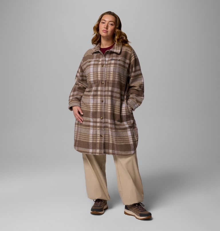 Wildest Venture Long Fleece Coat | 254 | 2X, Color: Iron Vagabond Plaid, image 1